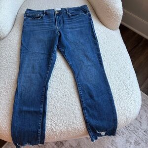 Frame Mid-rise Le Skinny de Jeanne Ankle Jeans. Size 34. Gently worn.